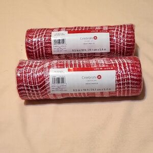 2 Red/White Mesh Rolls